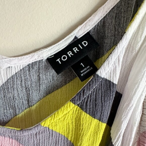 Torrid Stiped Swing Tank sz 1 - Picture 3 of 5